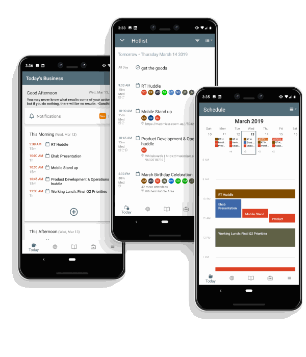 Agenda in Maximizer Mobile Agenda in Maximizer Mobile